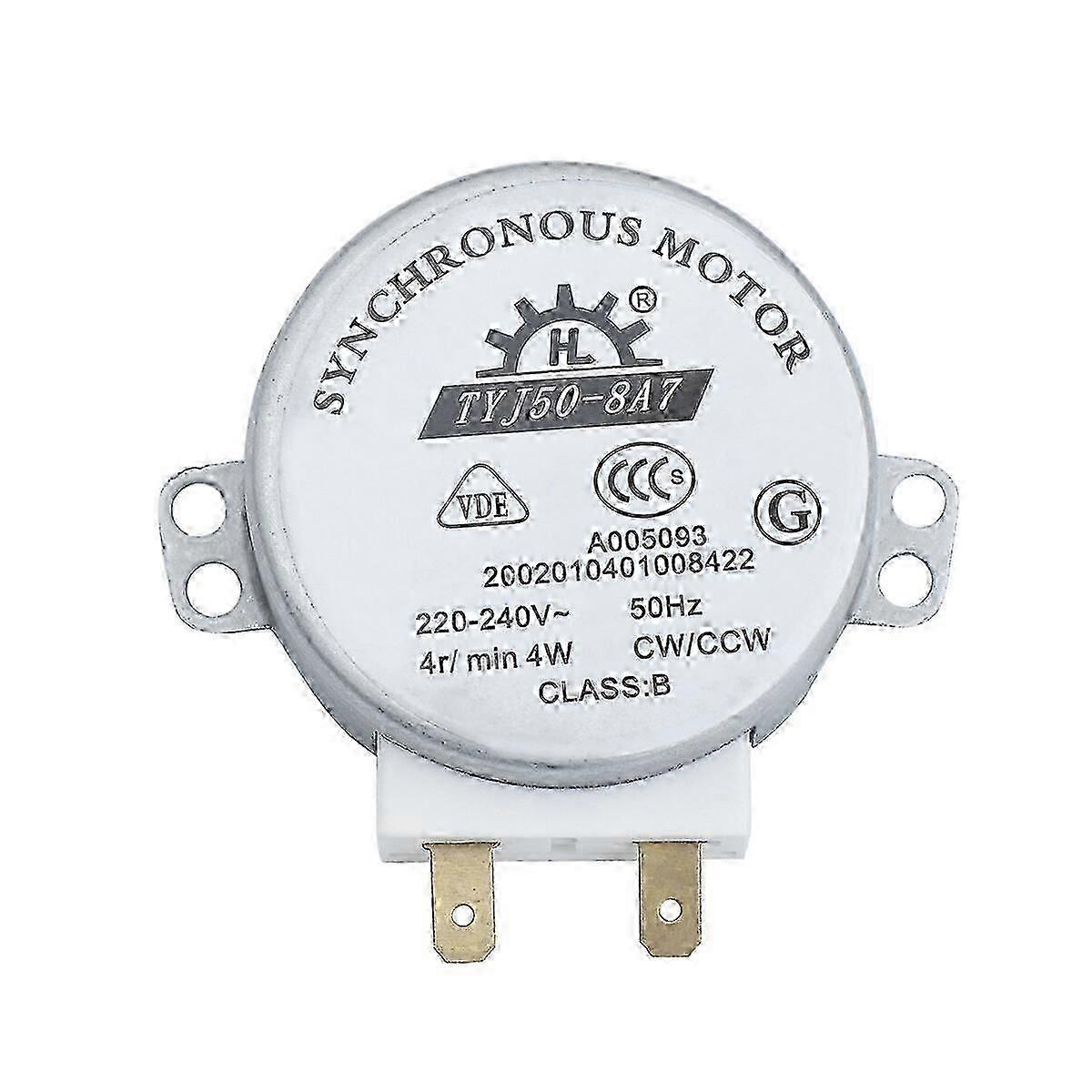 TYJ50-8A7 AC 220V-240V 4RPM 4W CW/CCW Microwave Oven Turnable Synchronous Motor