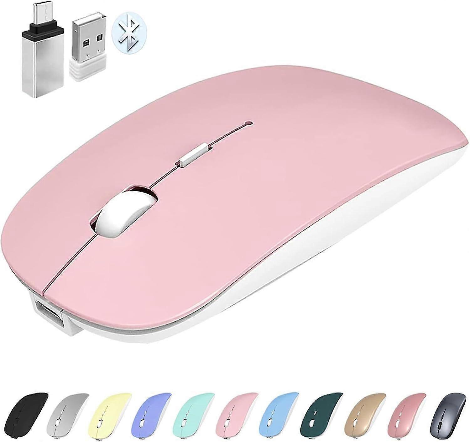 Wireless Bluetooth Mouse USB C for MacBook Air Pro, Silent Mouse Type C for Mac Air Pro, Rechargeable Optical Mouse for Laptop/iMac/iPad air/MacOS/Lin