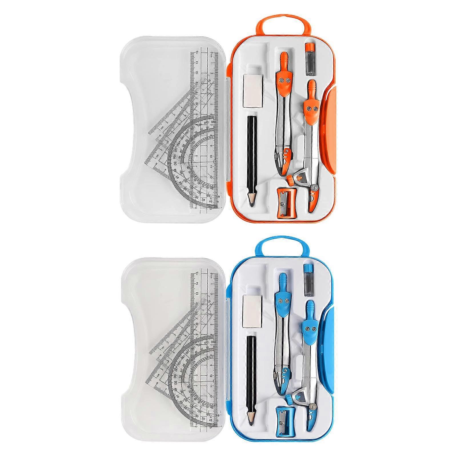 Math Geometry Kit Set Ruler Eraser Protractor for Home Drawing
