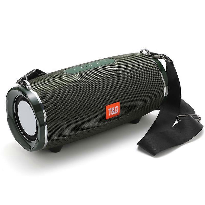 T& G TG187 Haut-parleur sans fil compatible Bluetooth Subwoofer stéréo FM TF étanche avec épaule