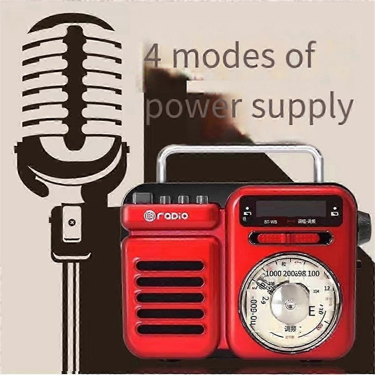 Portable Bluetooth Speaker with Solar Charging, Emergency FM/AM Radio, Weather Alert and Torch for Outdoor Camping