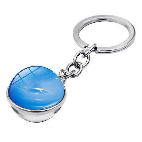 4X Metal Gem Cabochon Keychain Split Rings Fashion Keyring Key Chain