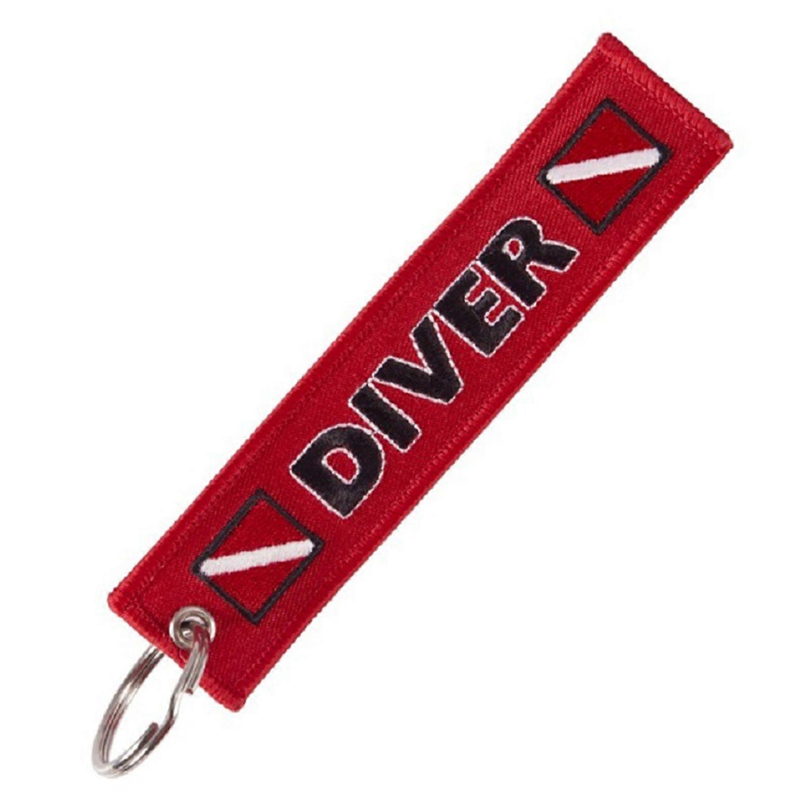 Lightweight Diving Badge Keychain Embroidered Diver Sign Keyring Lightweight Key Holder for Sea Lover and Explorers