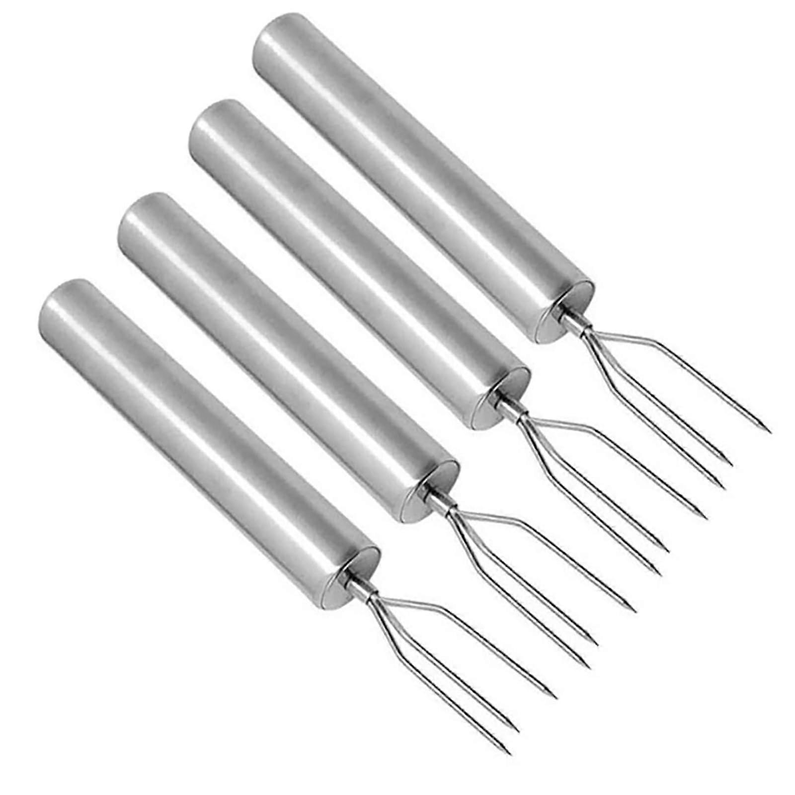 4 Prong Fork Stainless Steel Corn Skewer Peeling Aid, Reusable 430 Material, Model Ref: 1910