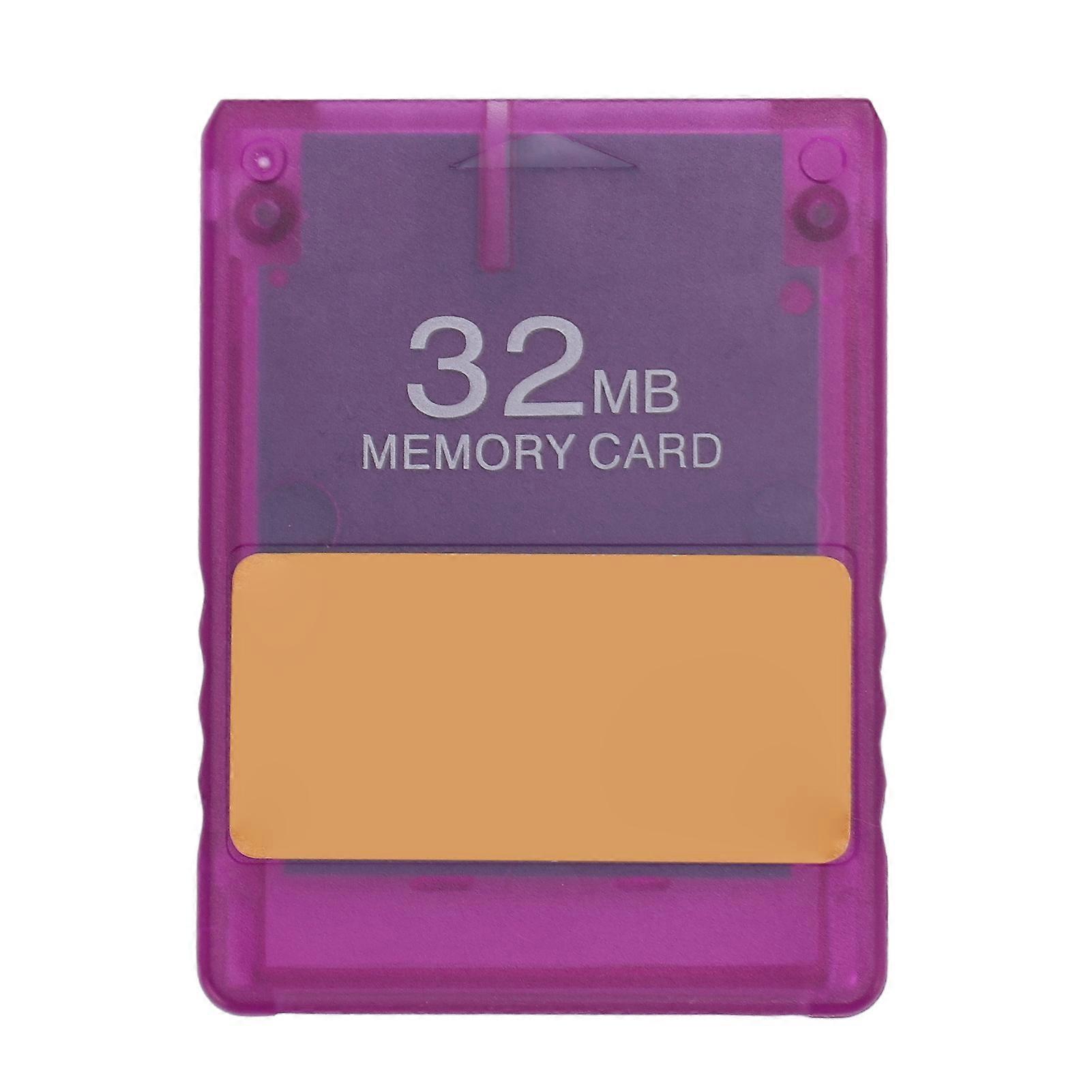Console Memory Card V1.966 OPL HD Loader Program Card Game Start Card with Transparent Case Transparent Purple 32MB