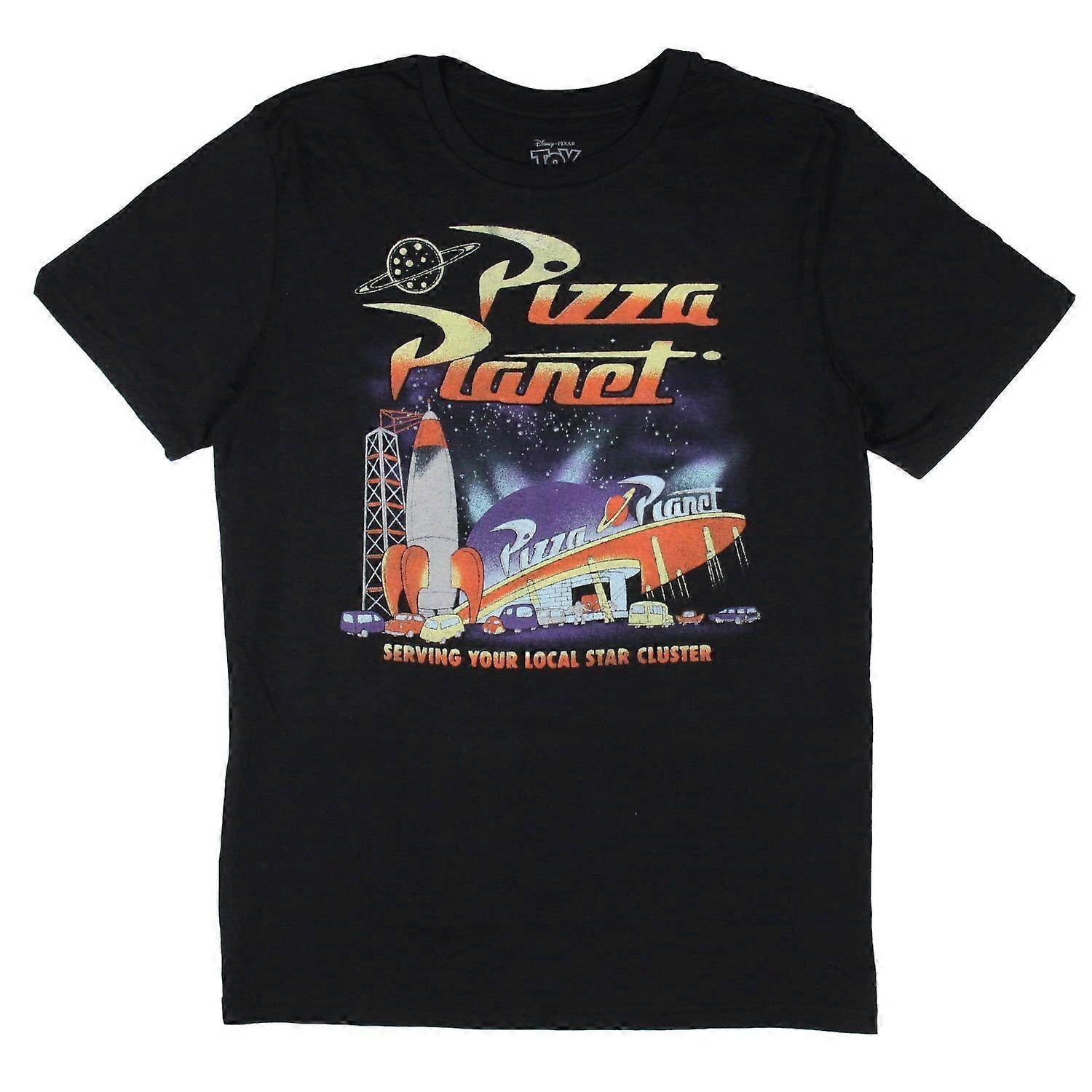 Toy Story Mens' Pizza Planet Serving Your Local Star Cluster T-Shirt-Txa102ii607