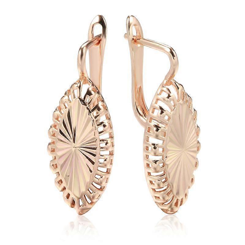 Golden Bling Embossed Earrings with Smooth Texture