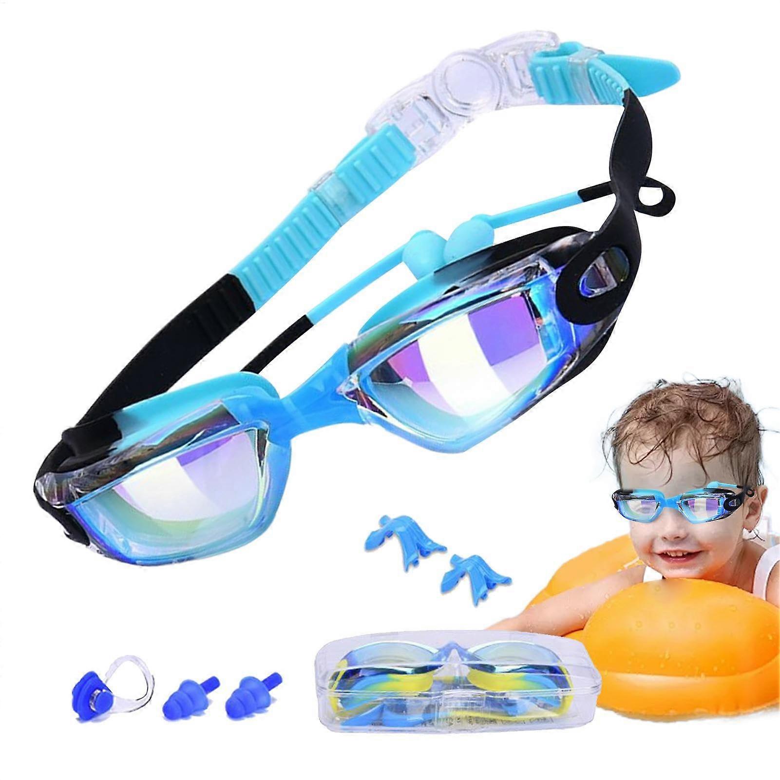 's AntiFog Swimming Goggles with Ear Plugs for Ages 212