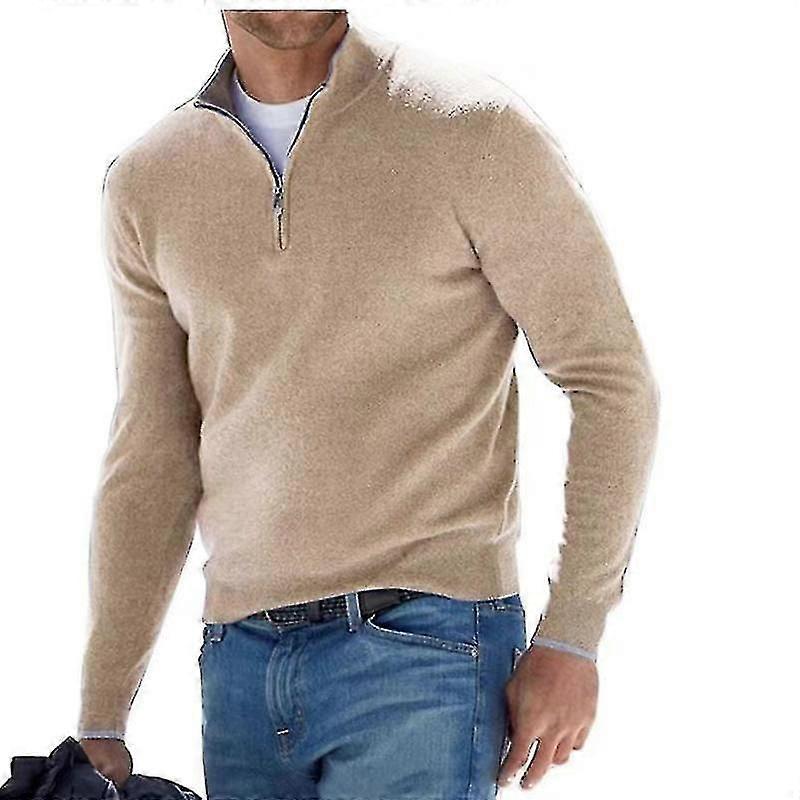 Pulôver de Micro Fleece com Meio Zíper para Homens com Gola Polo
