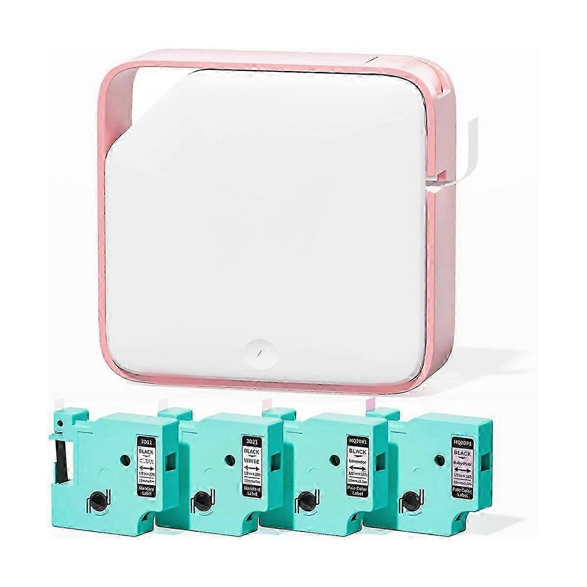 Label Makers, Bluetooth Label Maker D1600,Label Maker with 4 Colors Tape, Office School,Rechargeabl