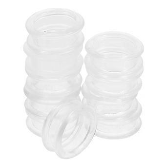 Transparent Silicone Scissor Finger Rings for Haircutting 10Pcs Accessory
