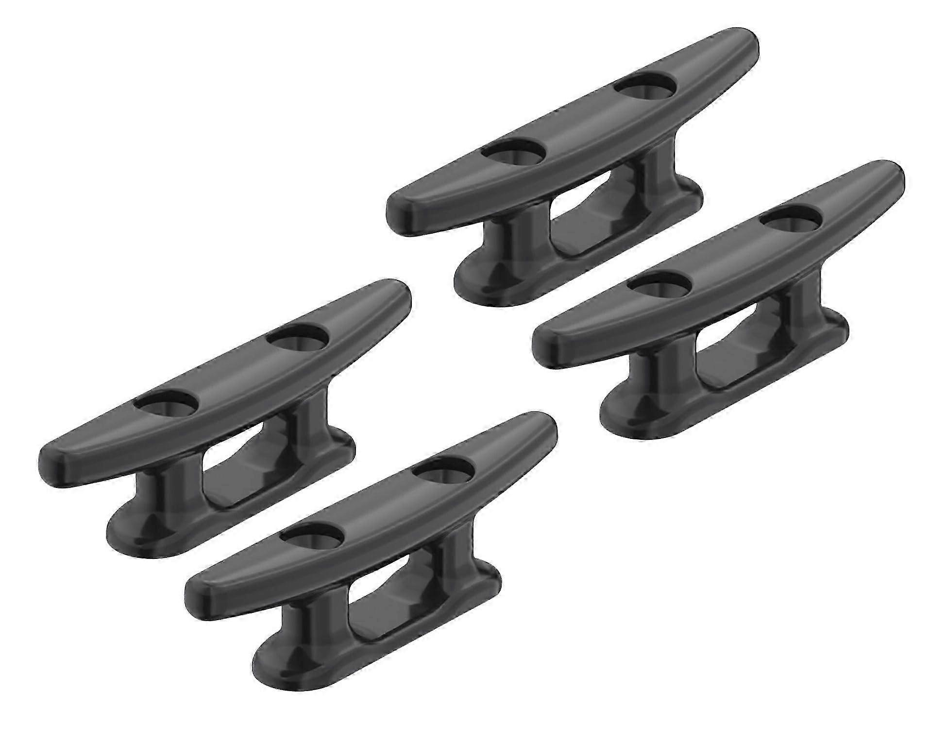 Black Nylon Dock Cleat for Kayaks, Available in Sizes 3', 4', 5', 6', 8' (Select Your Quantity)