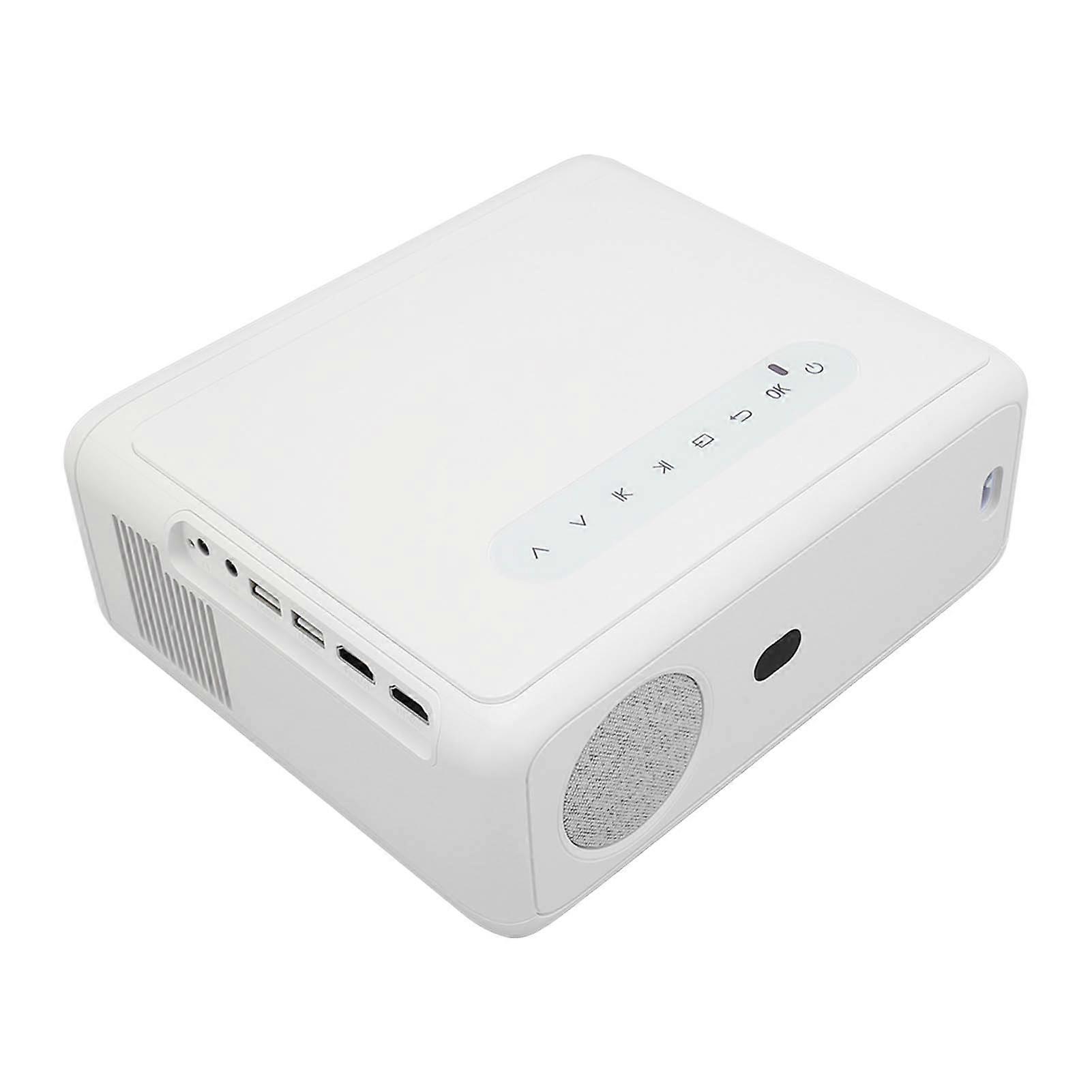 Outdoor Projector 4K 600 ANSI WiFi 6 Bluetooth 5.2 Auto 6D Ladder Correction 50% Zoom Auto Focus Projector 100‑240V US Plug 