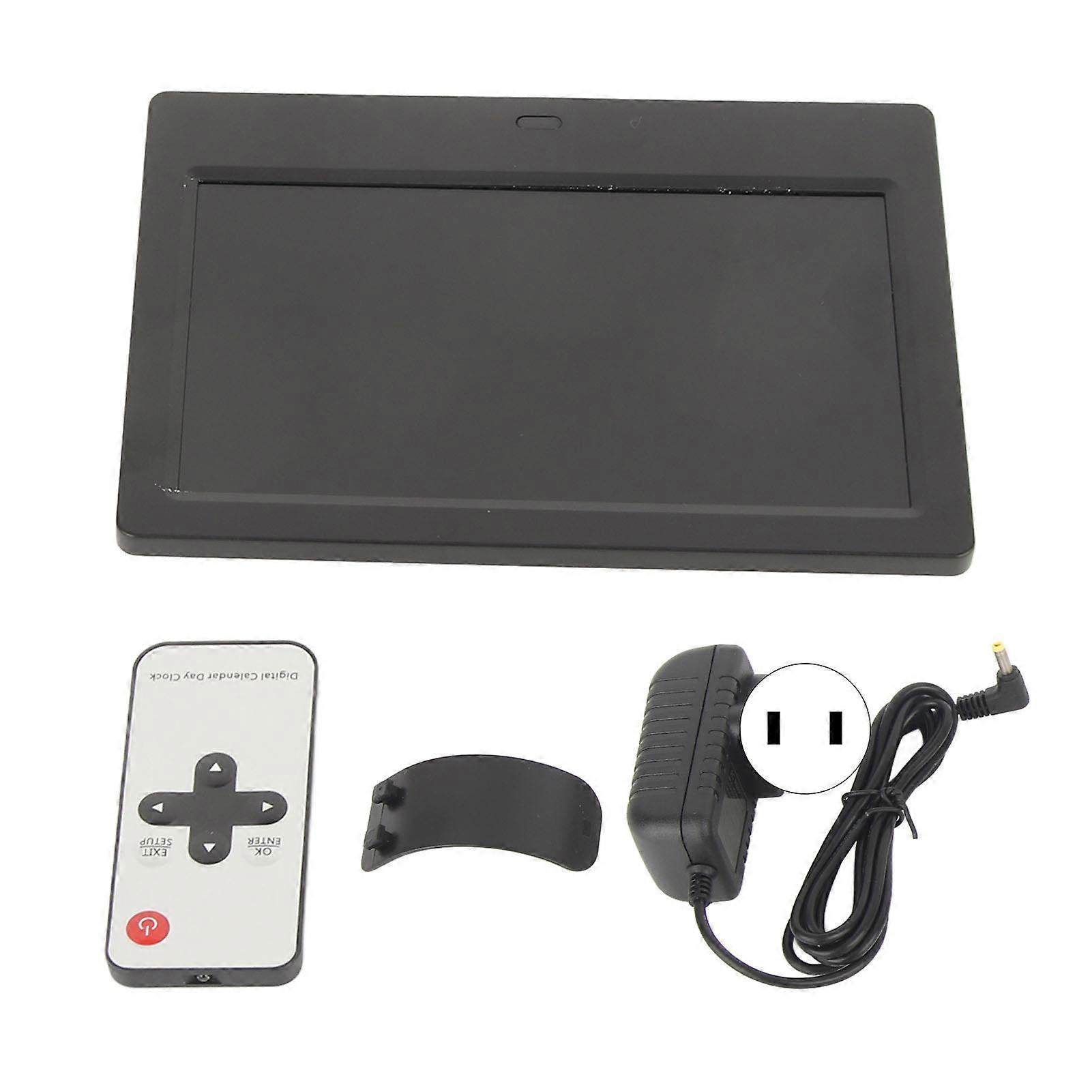 7" Black WiFi Digital Alarm Clock: Remote Control, Weather Forecast, Elderly-Friendly