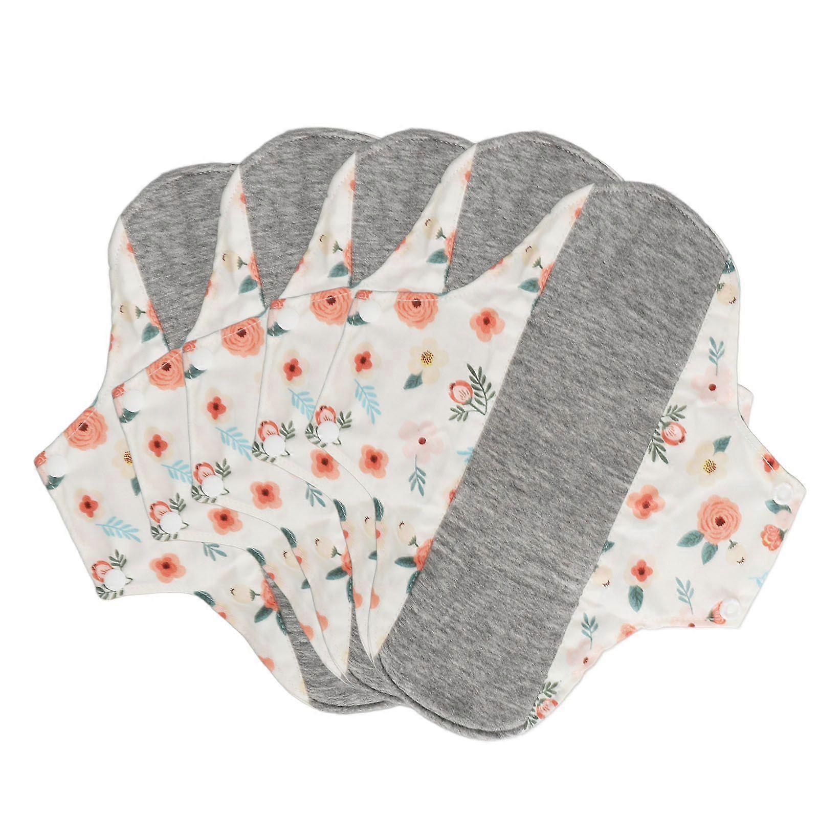 2025 Siste modell 5 stk vaskbare sanitetsbind Gjenbrukbare tøy menstruasjonsputer...