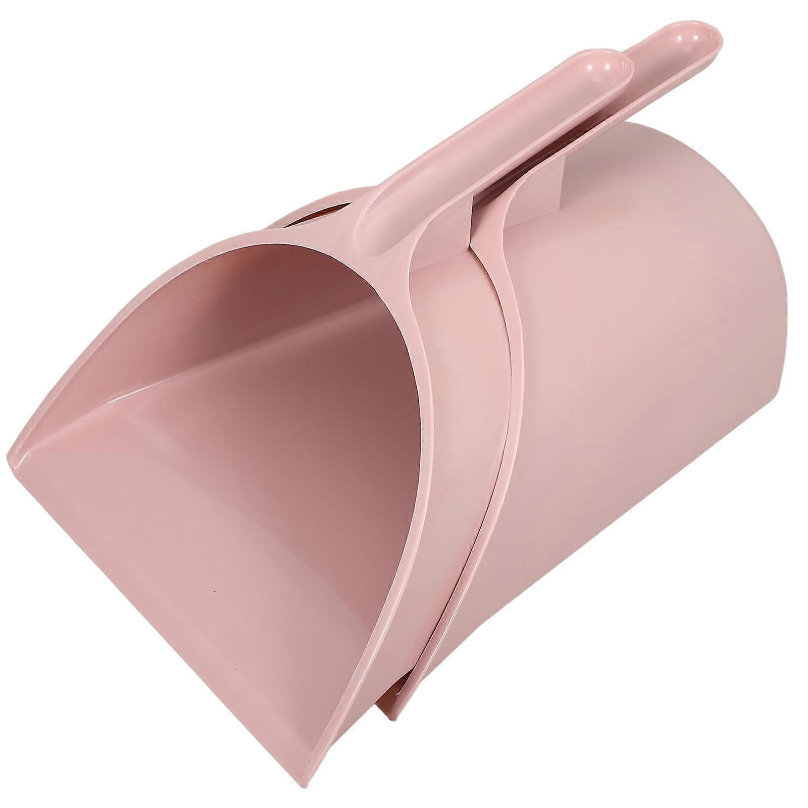 Handheld Trash 2Pcs Pink Plastic with Ergonomic Grip for Home Dust Pan Function