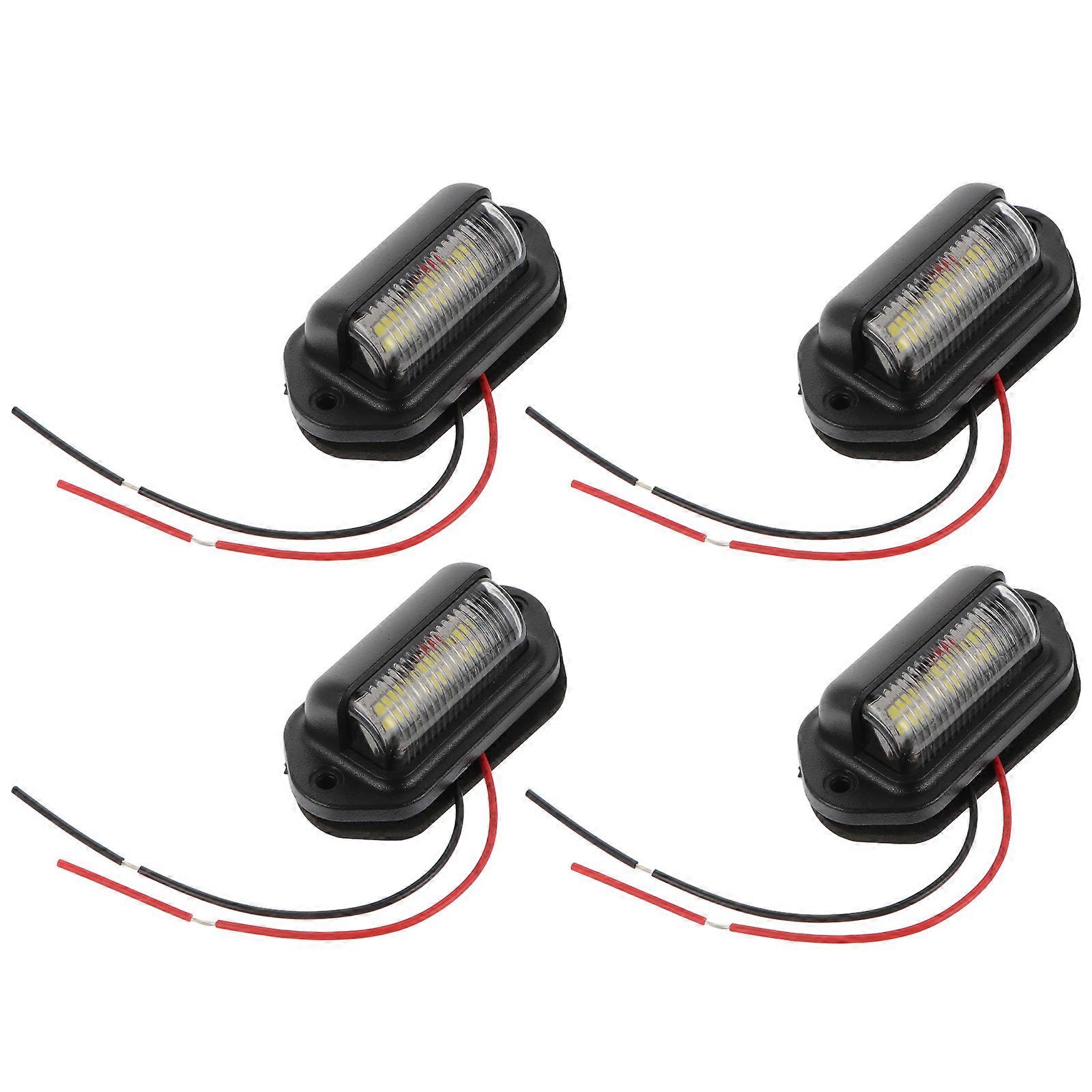 Trailer Side Marker Light Abs Material Rectangle Shape Vehicle Use 4Set