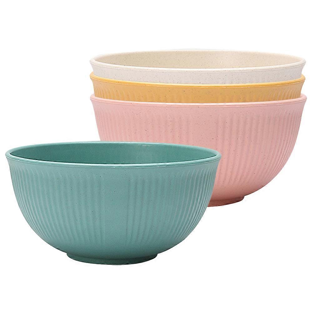Serving Bowls Unbreakable Dishes Wheatstraw Material 4Pcs