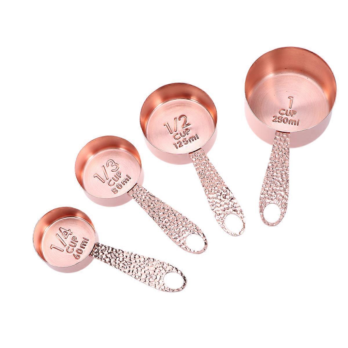Stainless Steel Measuring Spoon Kitchen Tools Non-Spill Design 4Pcs
