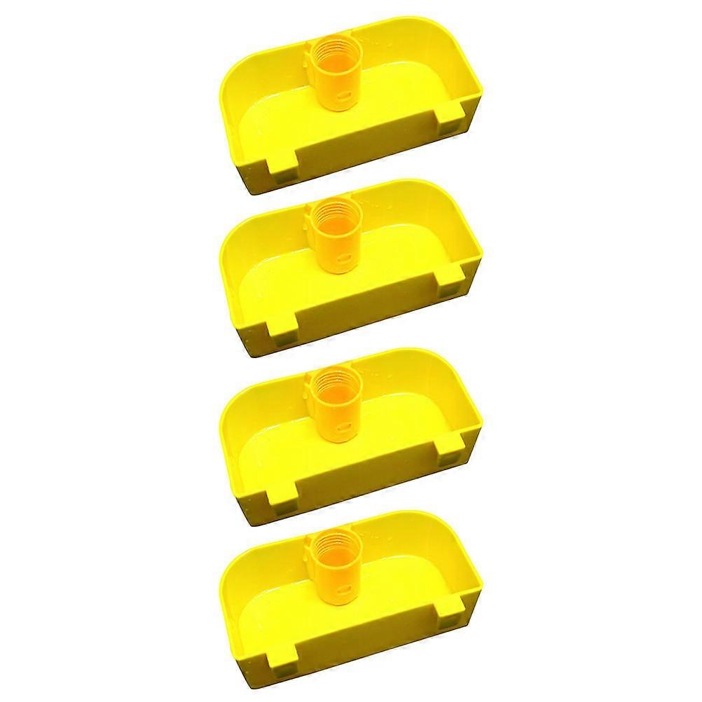 Parrot Water Dispenser Cage Waterers Birds Home Use Wide Sink Yellow 14x7x4.5cm Water Feeding