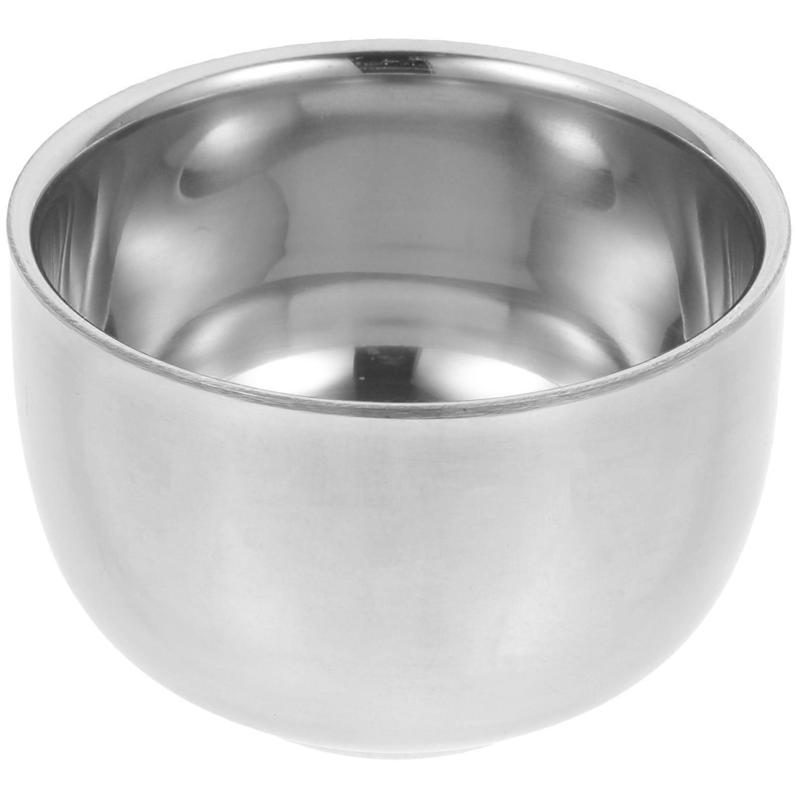 Shaving Cups Metal Shaving Cup Round Shape Portable Shaving Accessory Men .2x7.2x5cm Foam Creation 1Pack