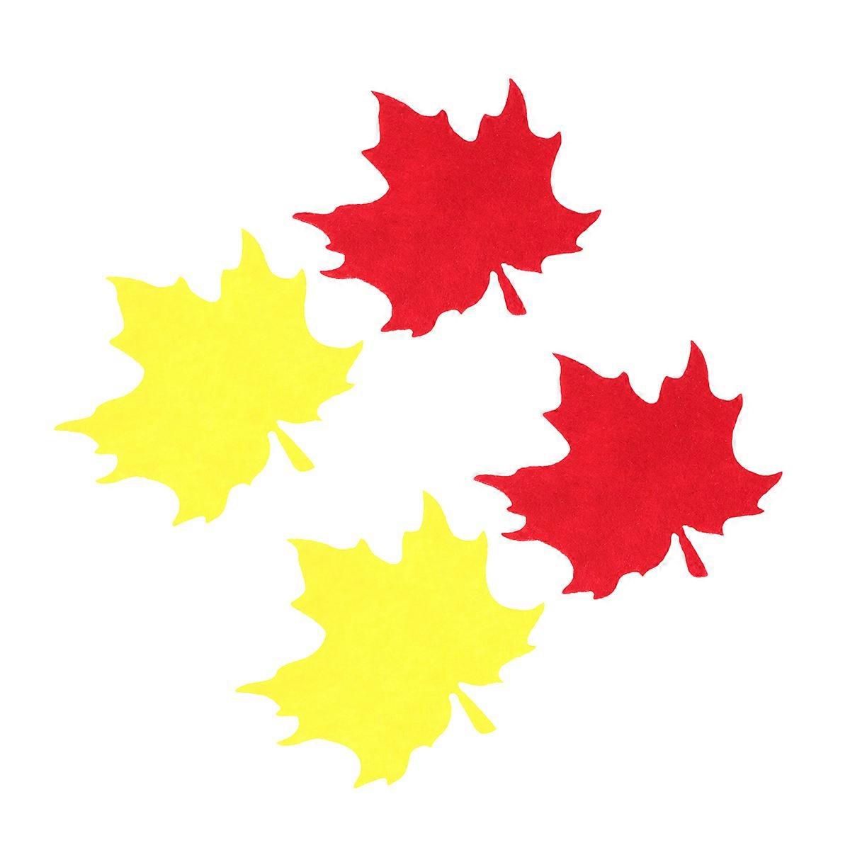 Cup Mats Table Maple Leaf Shape Coasters Quick Dry Corrosion Resistant Non-woven Fabric 8Pcs