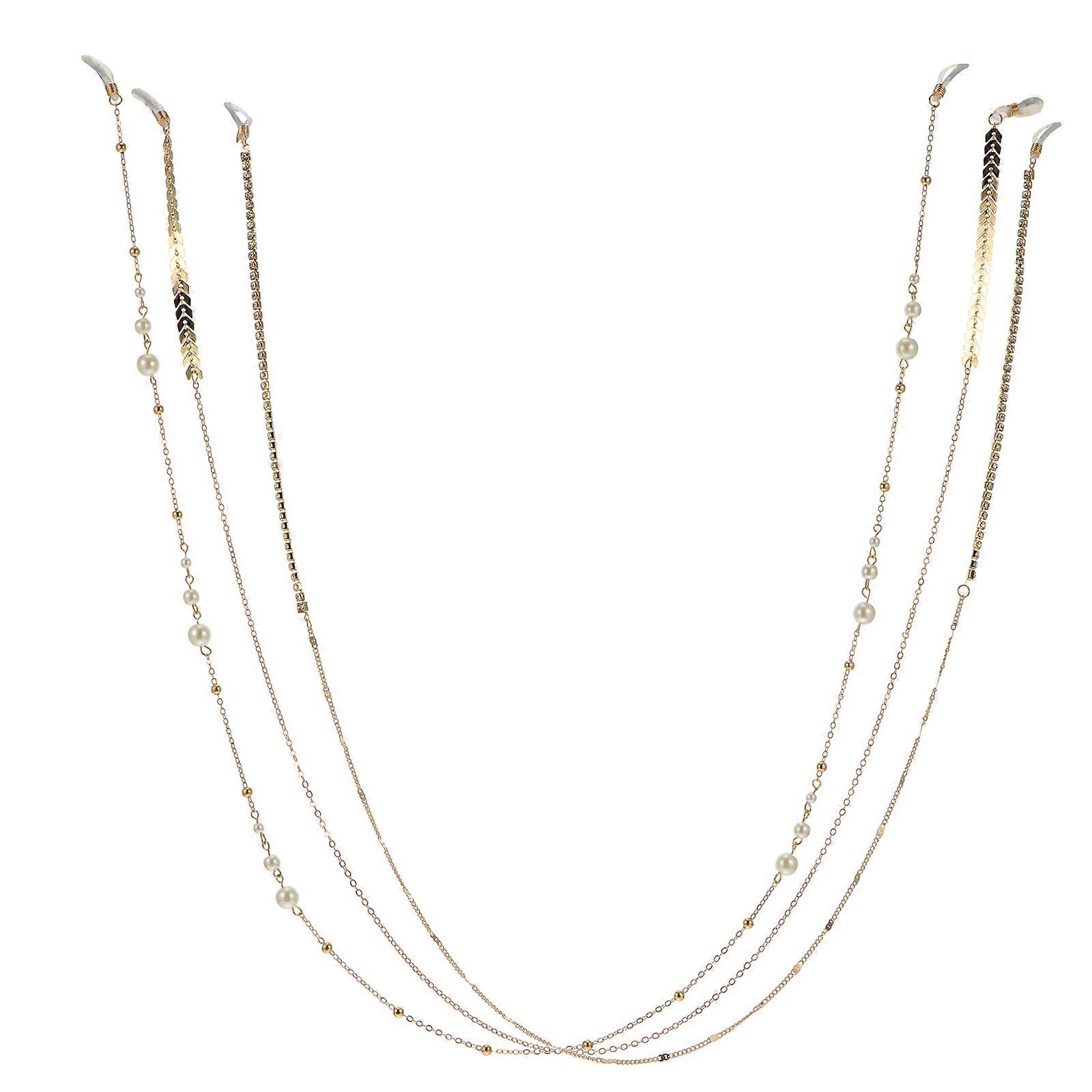Versatile Metal Glasses Chain in Assorted Colors for Outdoor Use with Durable Construction 3 Pcs