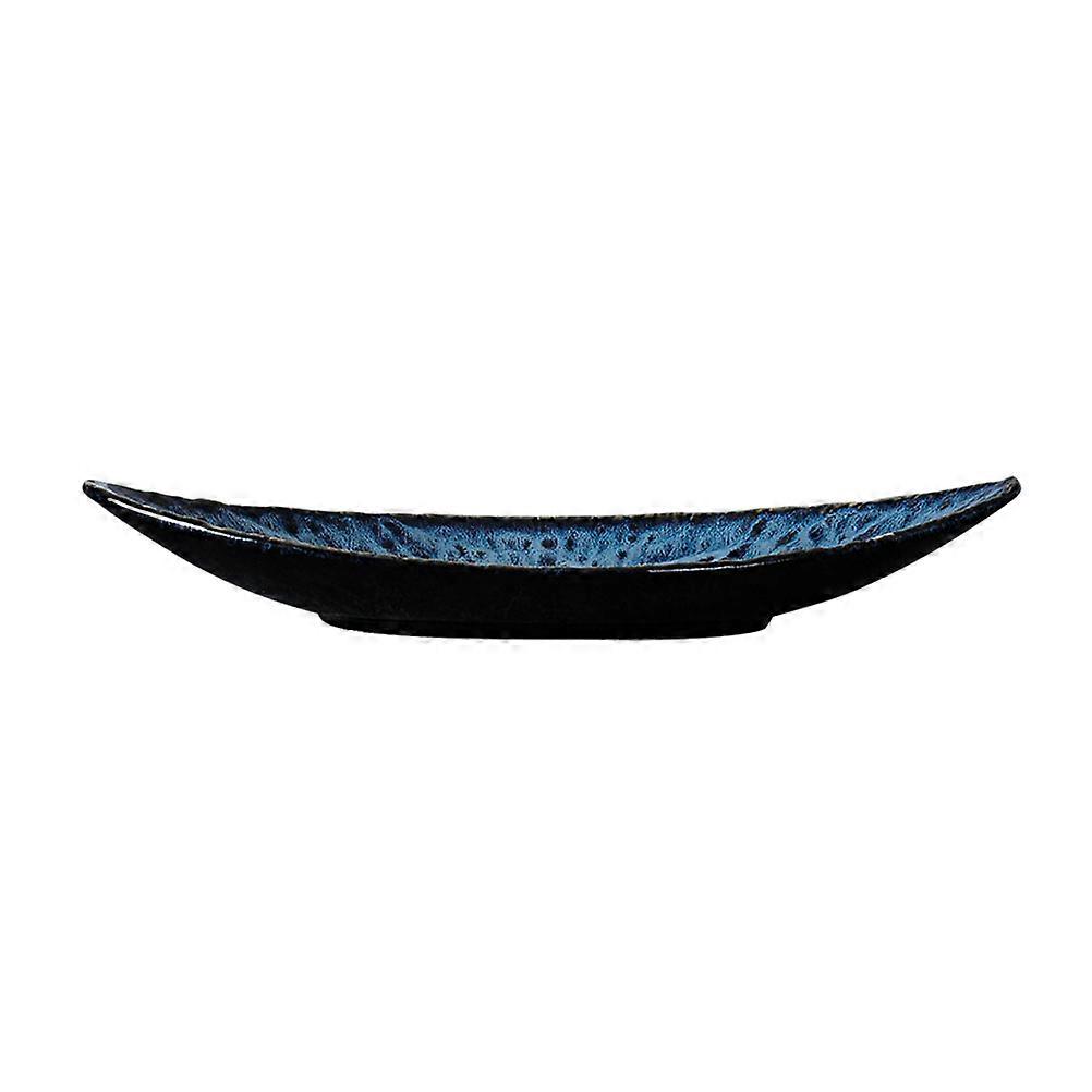 Multipurpose Ceramic Dish Salmon Shape Sushi Tray Decorative Food Plate Special Parties 1Set