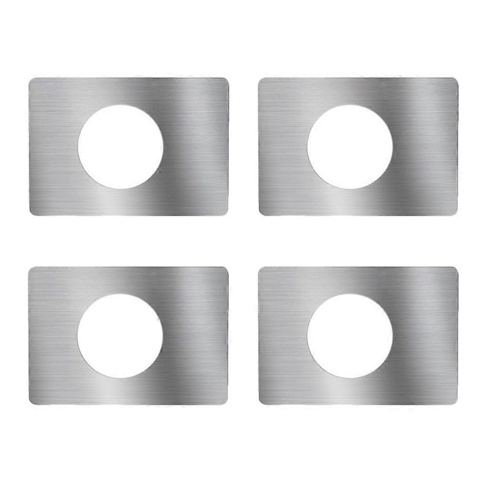 Door Lock Plate Cover Reinforcement Plate Door Knobs Fixing Square 5.1X3.5X0.1in 4Pcs