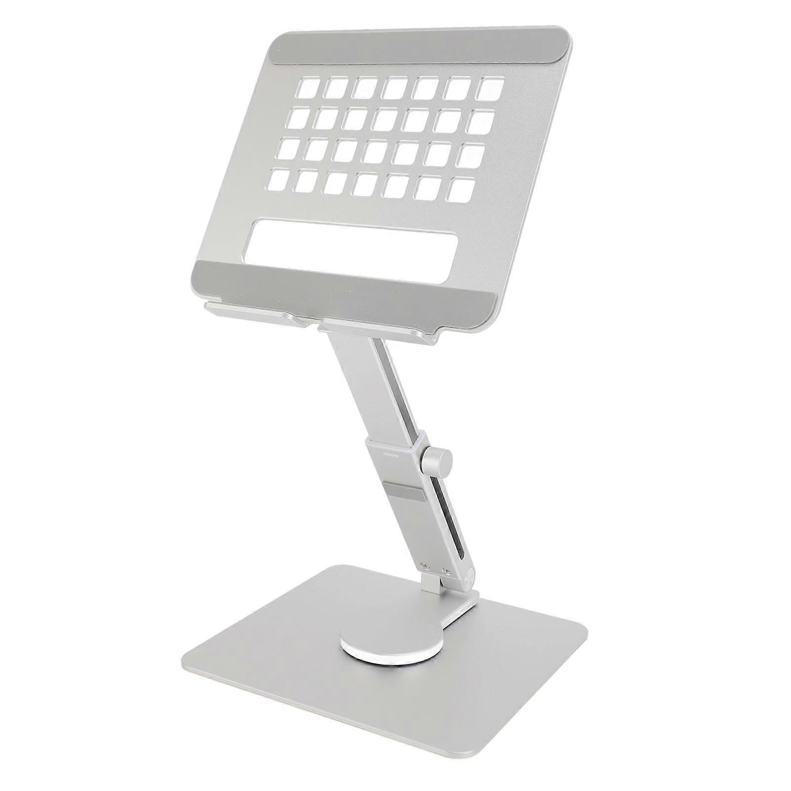 360 Degree Rotating Tablet Stand Height Adjustable Aluminum Alloy Tablet Holder for 14 inch Tablets and Phones