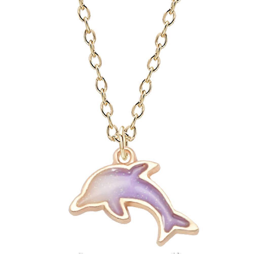 Here's a polished product description for your **Dolphin Shape Necklace**:
**Cute Dolphin Shape Necklace for Women – Ocean Inspired Pendant