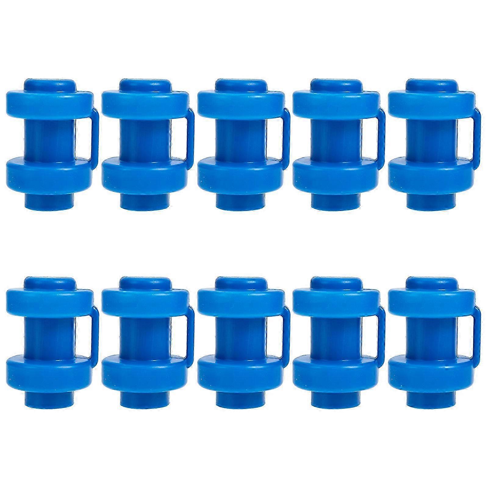 10個ブルートランポリンポールキャップ8x2.5cmキッズ交換部品