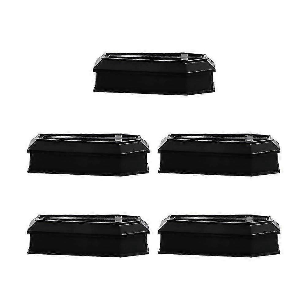 5 قطع ميني فورس لعب نعش علاج صناديق نعش حلوى مربع هالوين نعش مربع أسود البلاستيك لعبة نعش