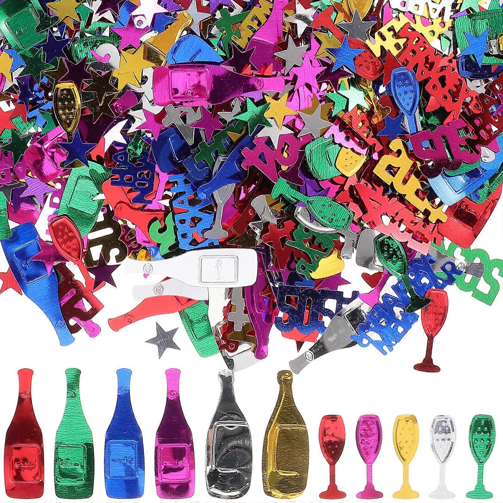 Plastic Scatters For Party New Year Eve Party Supplies Assorted Color 3.5x0.5cm 1 Set