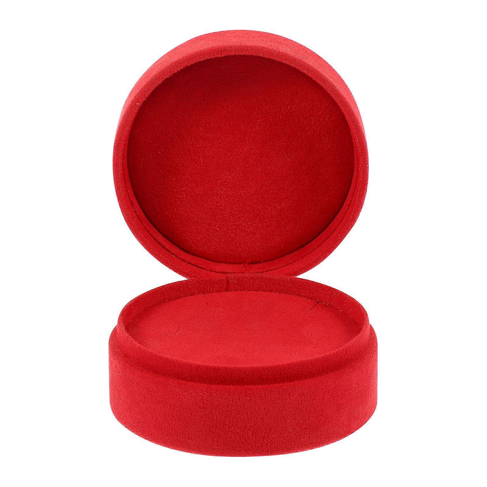 Ring Display Box Jewelry Organizer Storage For present Giving Red 8X8X4.5CM 1Pack