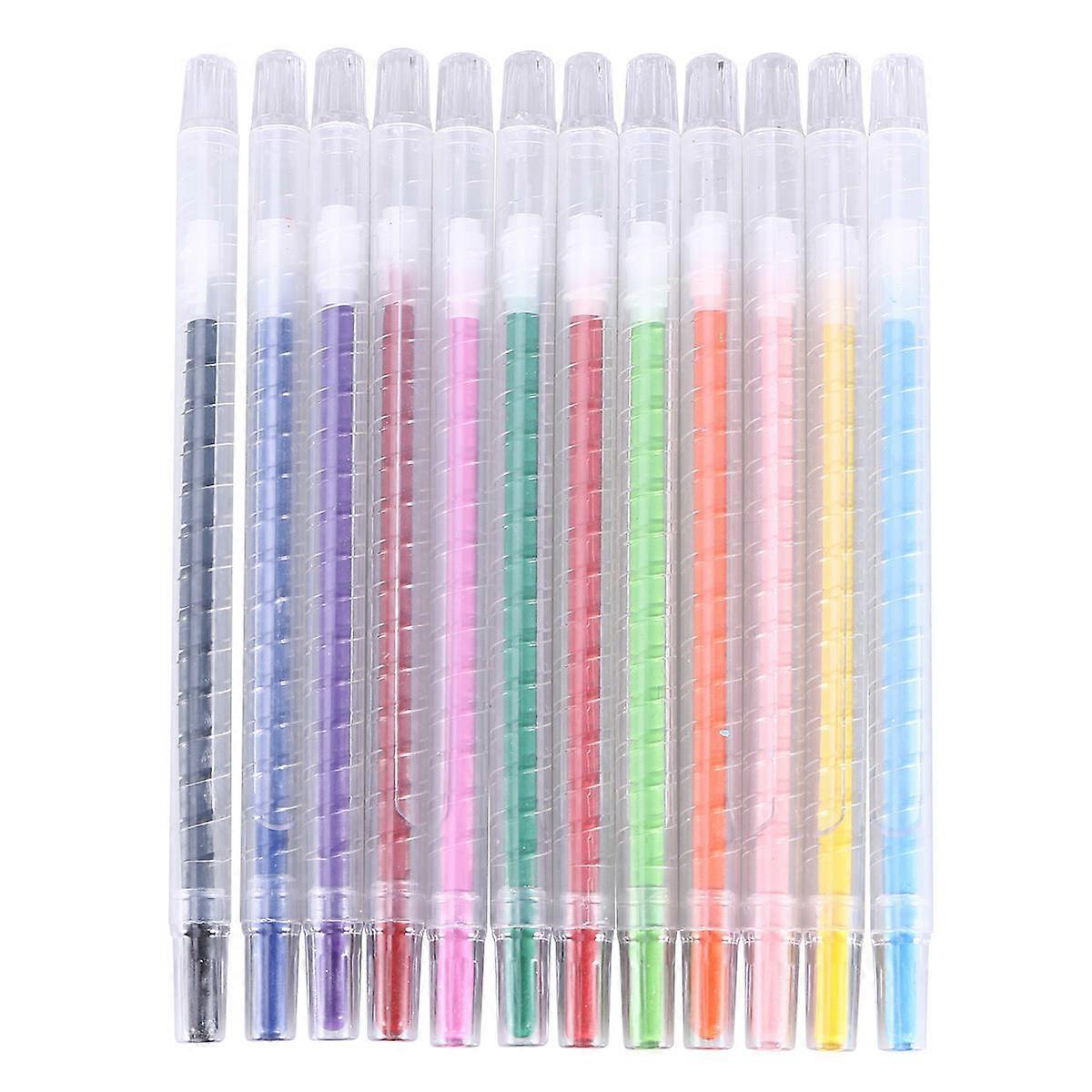 12pcs Rotating Crayons Set   Easy Clean Educational Drawing Pens for Art Class & Creative Festivals   Ideal for Boys & Art Lovers