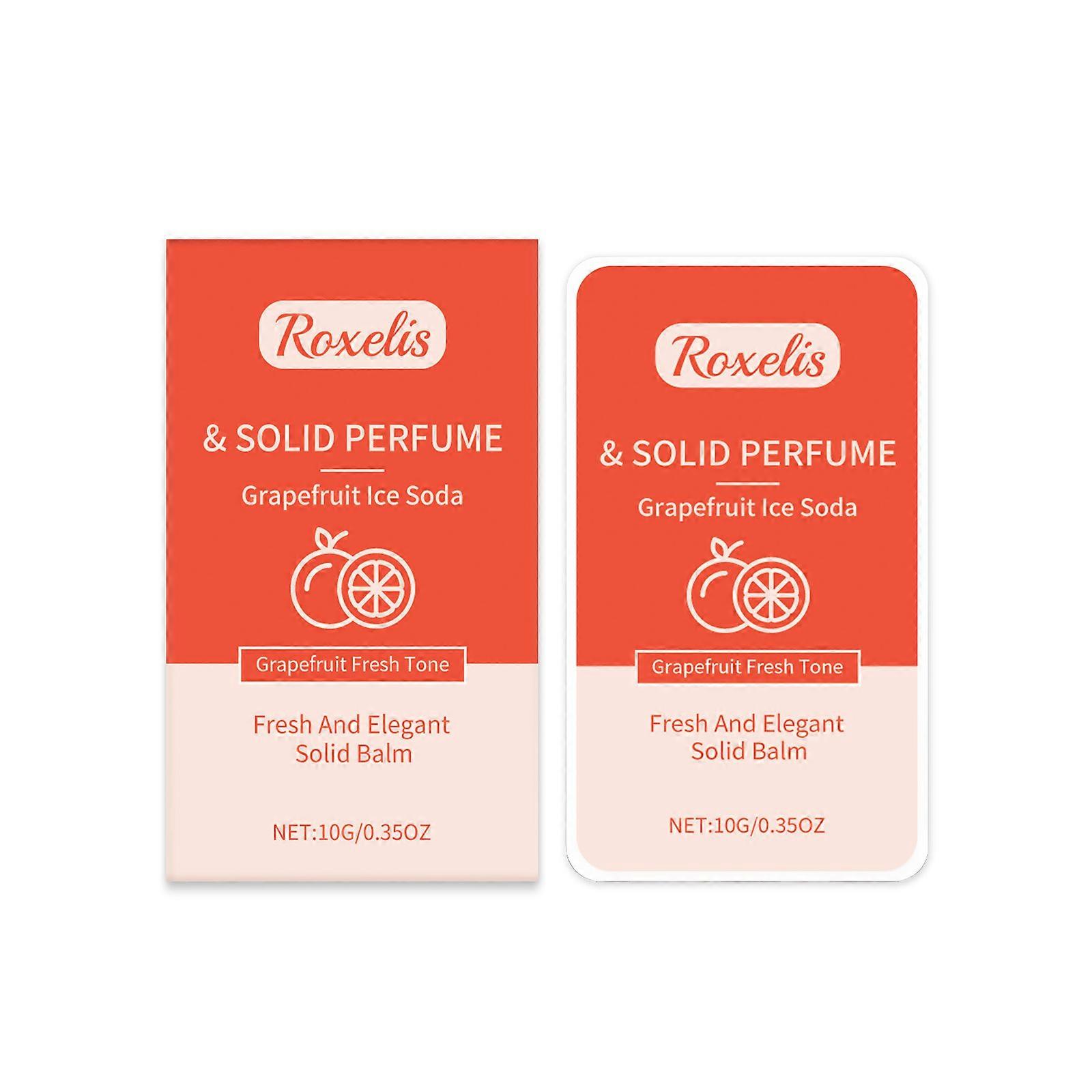 3pcs Roxelis Grapefruit Solid Perfume Fruit Fresh Light Lasting Portable Solid Balm Fresh Solid Eau De Toilette