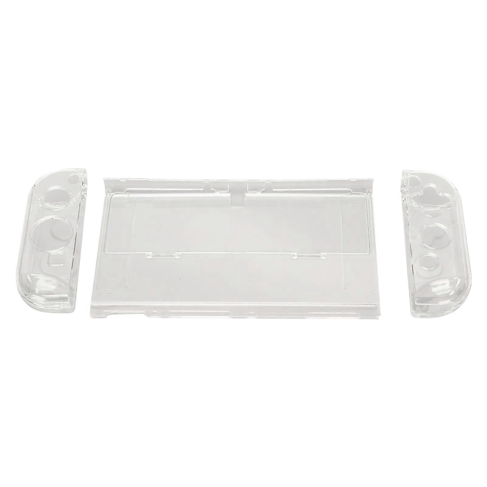 Clear Game Console Case, Shockproof Protective Shell for Switch OLED 2021 Controller and Joy-Con