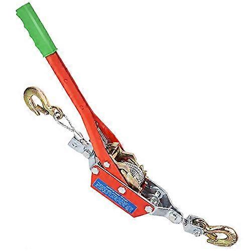 Portable 1T Ratchet Hand Winch with 5mm Wire Rope, Alloy Steel, Anti-Reversal Design for Secure Lifting