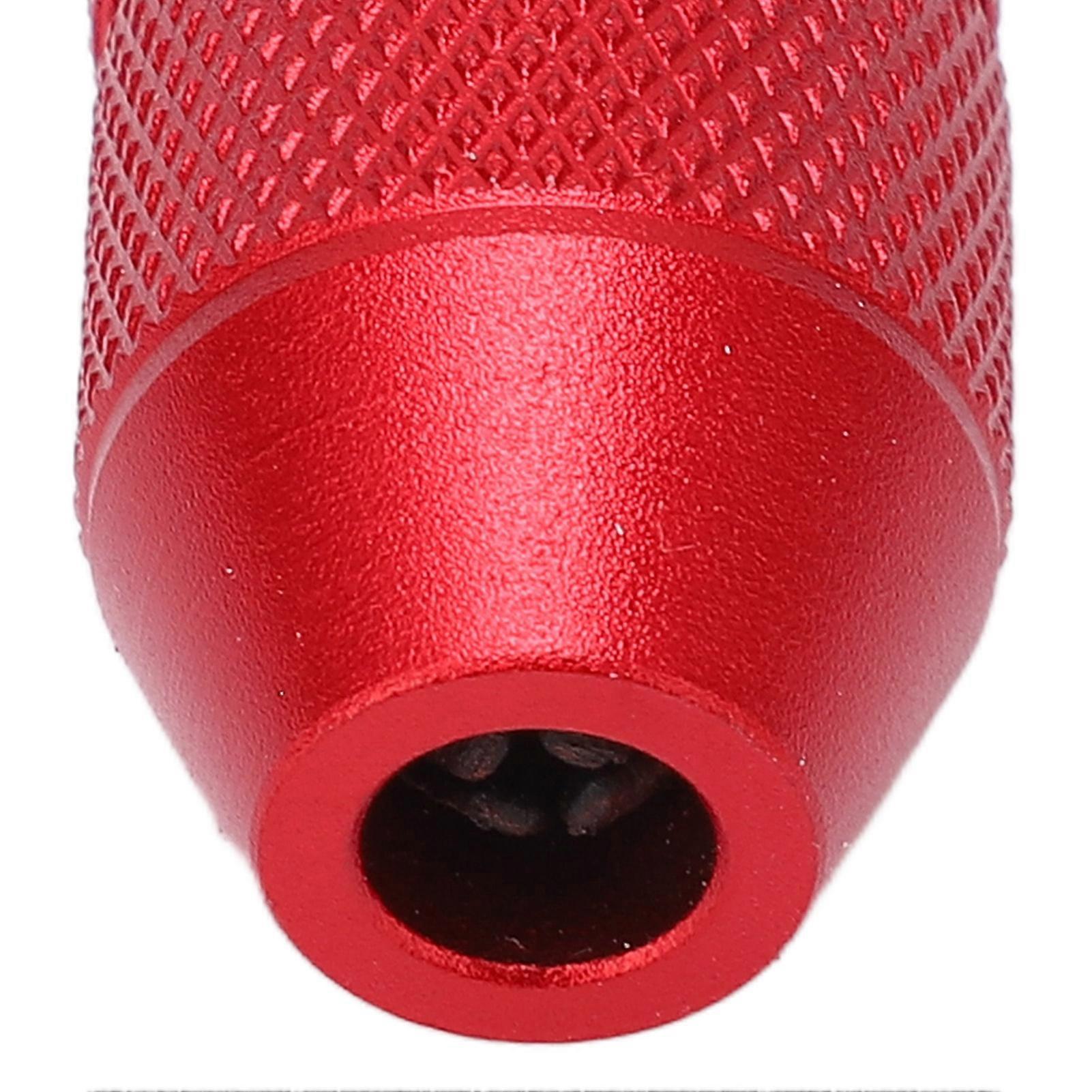 Adjustable Aluminum Alloy Drill Bit Stop Collar, Red Anti-Slip Nylon Inner Ring, Woodworking Drill Stop Collar, for 0.04-0.2in Drill Bits