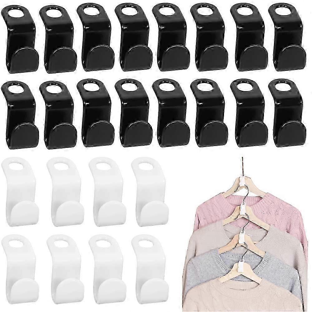 100 Pieces of Space-Saving Clothes Hanger Connector Hooks for Closet Organization and Cascading Hanger Extension