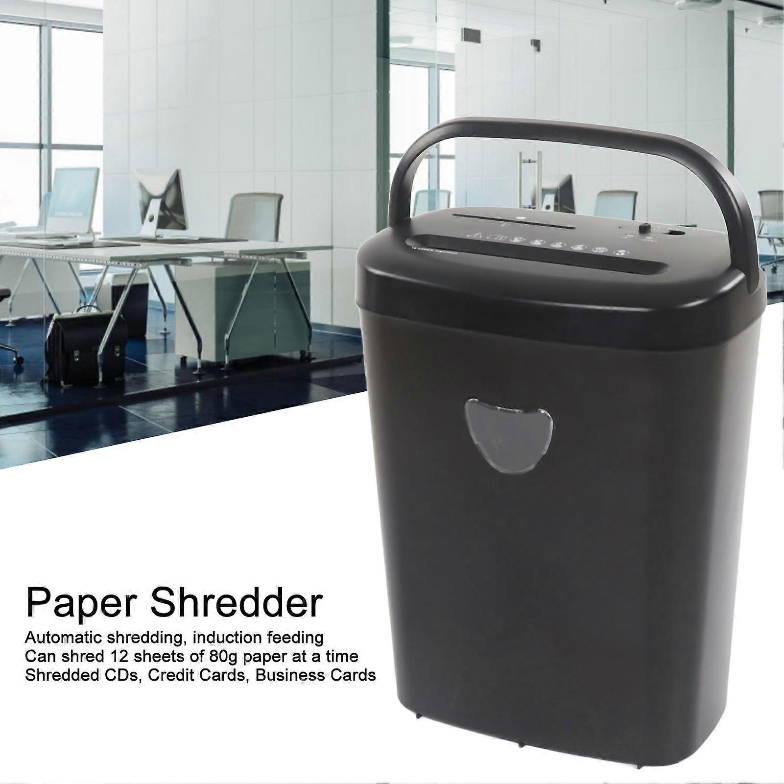 High Security Level Cross Cut Paper Shredder, Professional Grade Confidentiality, Easy to Use with Automatic Induction Feeding for Office Use