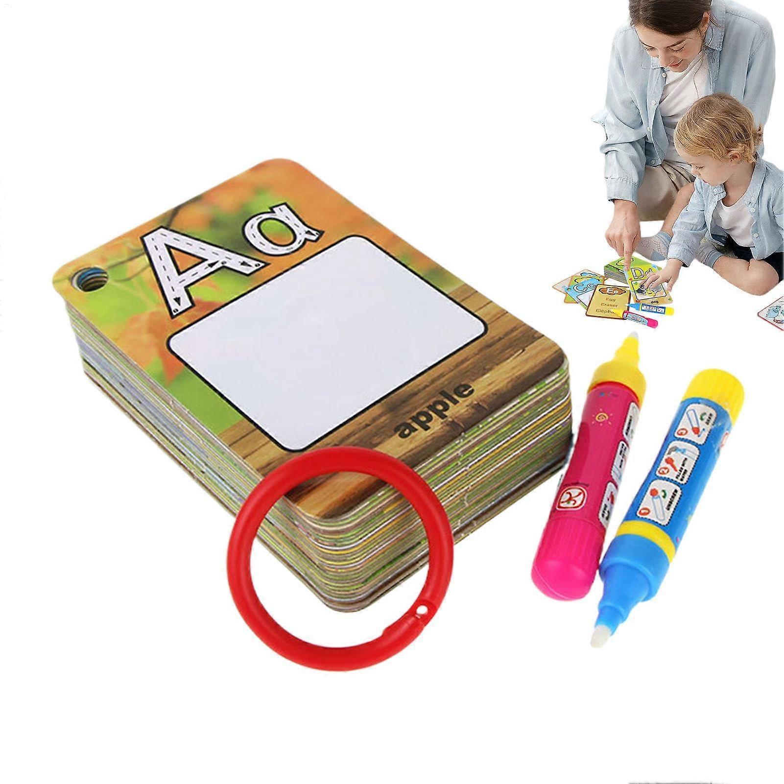 Alphabet Water Colouring Pages, Children's Watercolour Numbers Cards, Number Motif Designs