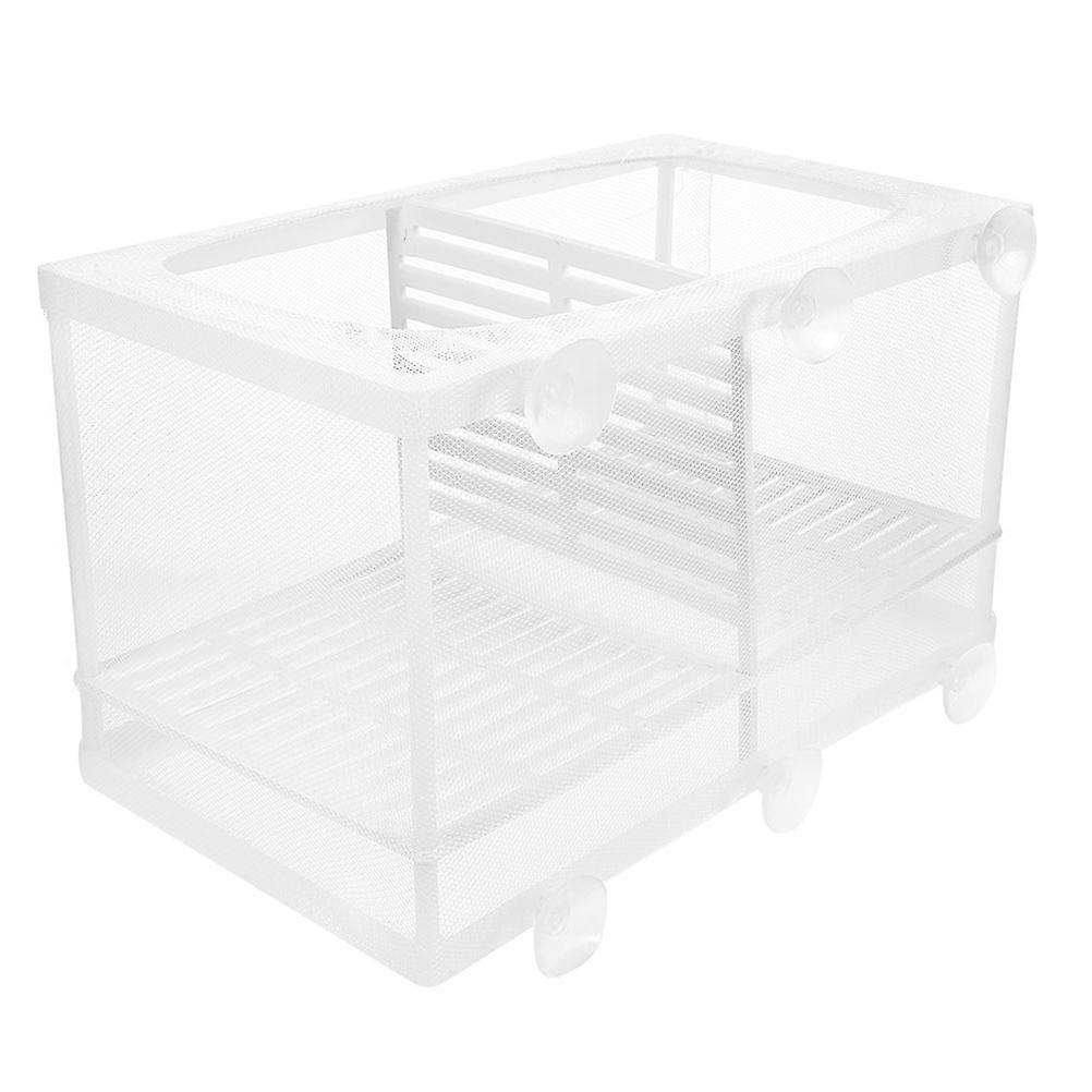Fish Breeding Case with Suction Cups, Durable Plastic Aquarium Incubator Box, Mesh Fish Nursery Divider for Safe Separation and Acclimation