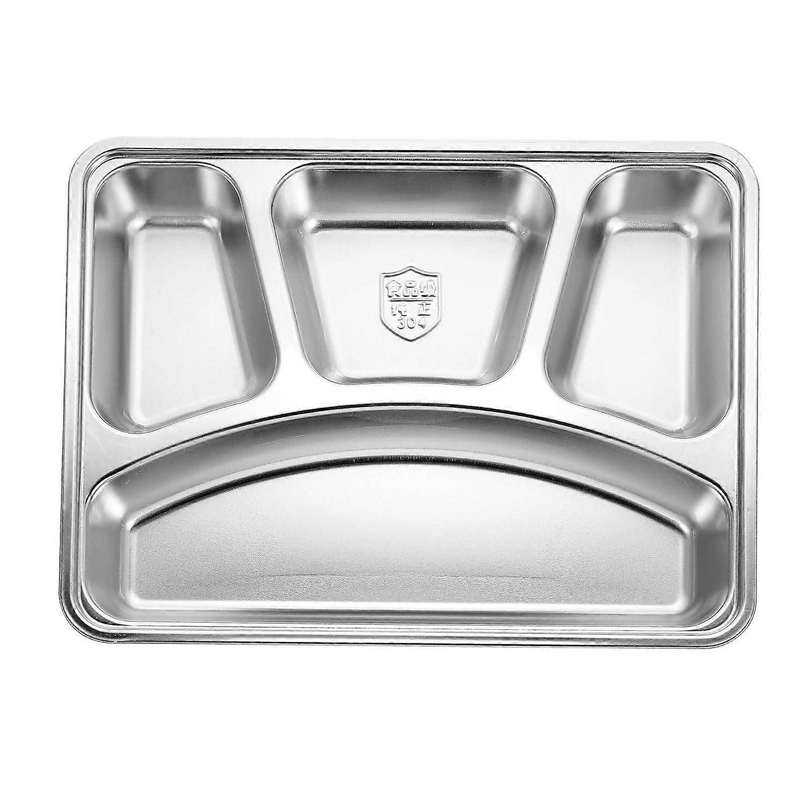 Serving Tray With Lid Food Plate Divided Sections Separated Food Design For Families 28.3X22CM 1Pcs