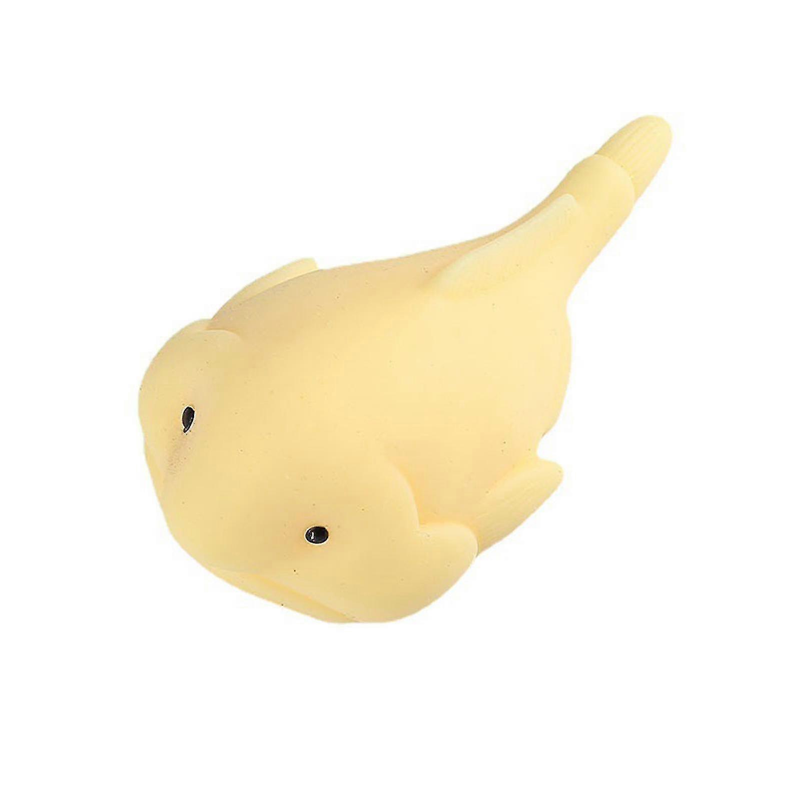 Animal Squeeze Toy - TPR Fish Monster Stress Relief Toy (Yellow)