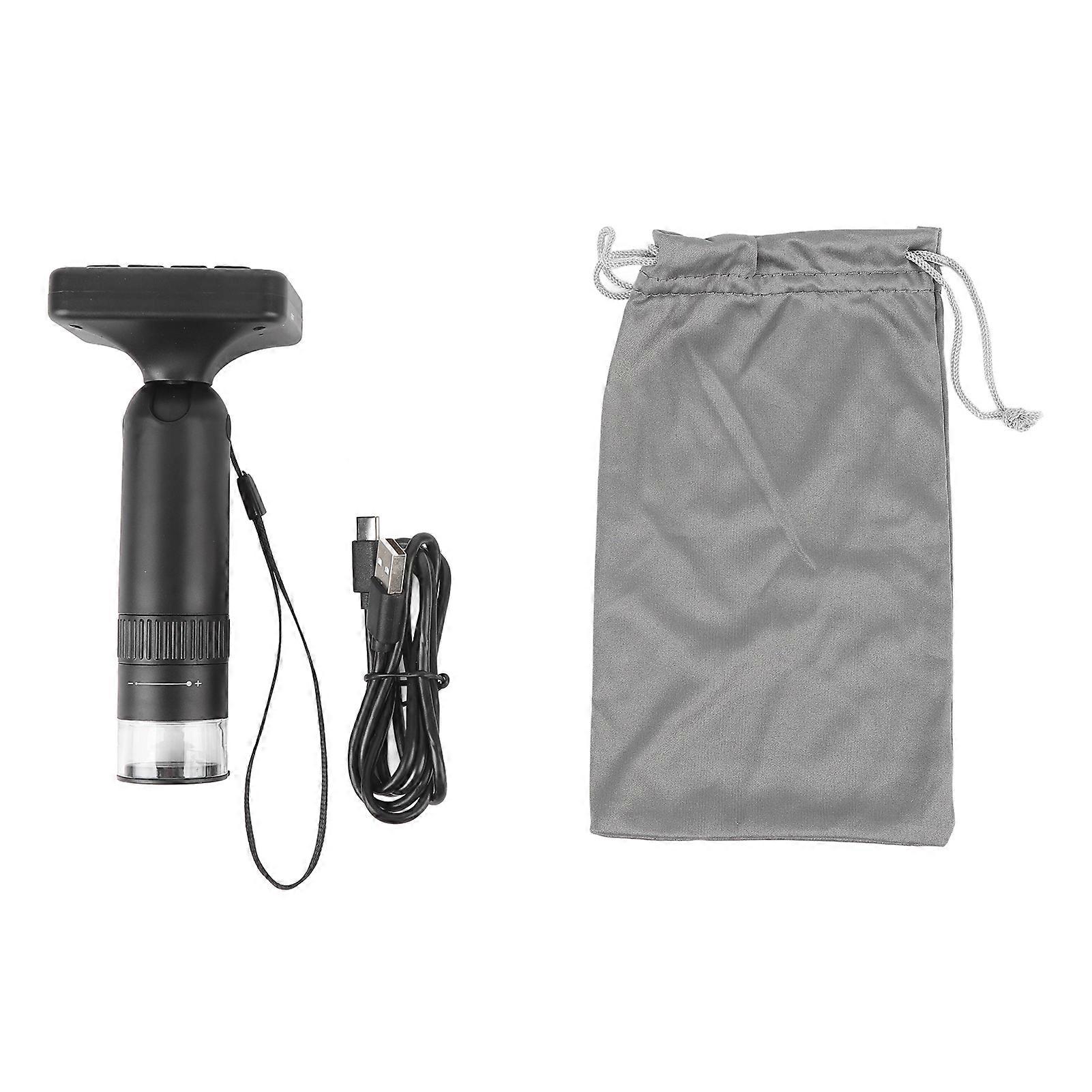 Portable 1000X USB Digital Microscope with 2" LCD Screen and 8 LED Lights for Kids & Adults