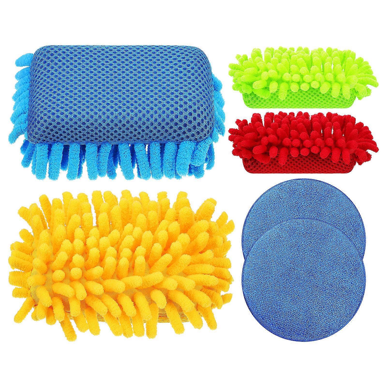 Car Wax Pads Applicator Pads Car Washing Rectangular Red 2Pcs