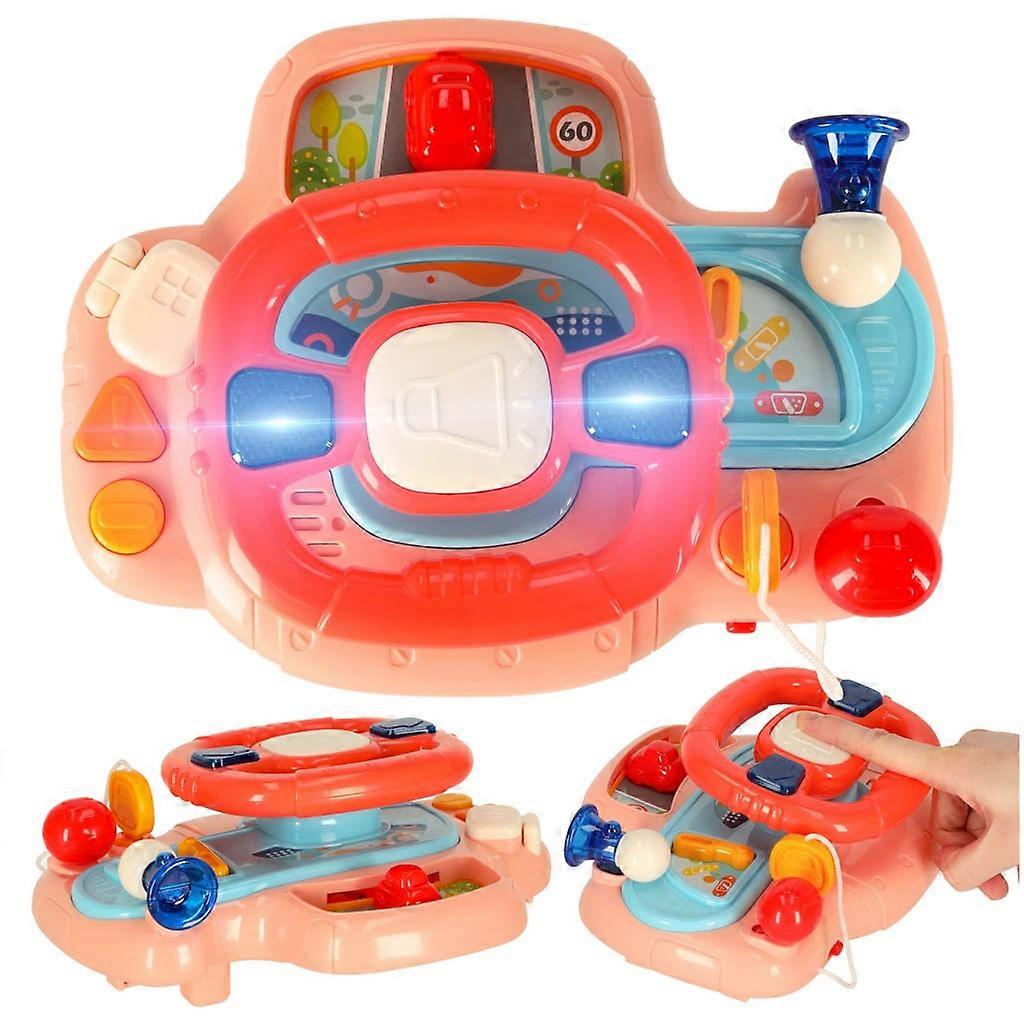 Interactive steering wheel music sounds pink