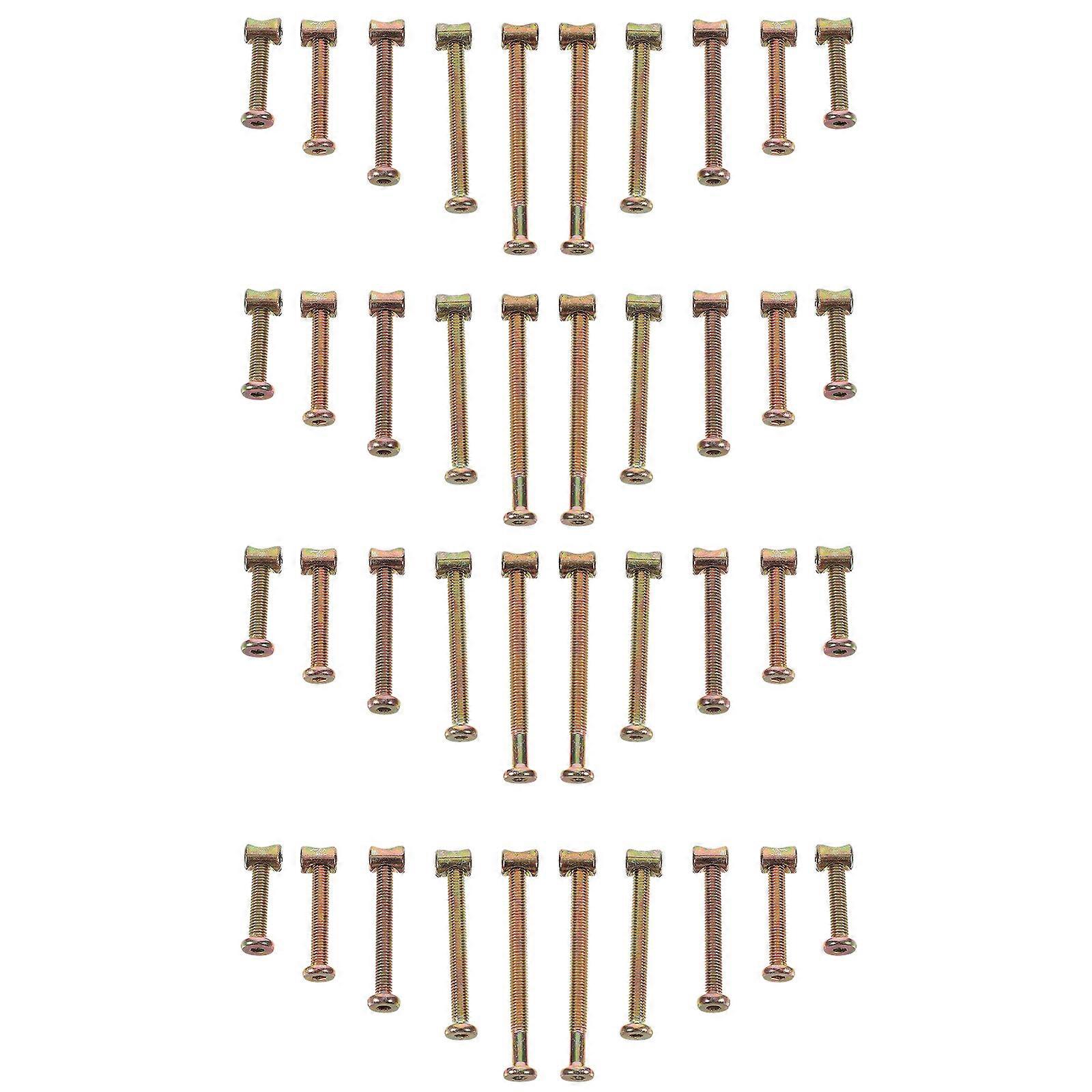 Vis de meubles Lit Lit Lit Kit de quincaillerie Acier au carbone Assemblage de bois Projets de bricolage 1 ensemble